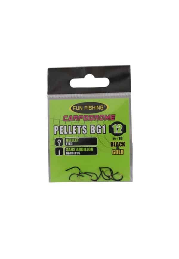Hameçons Non Montés Pellets BG1 Carpodrôme Fun Fishing