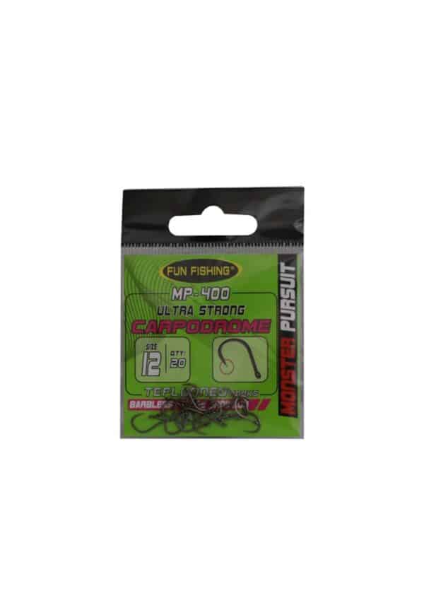 Hameçons Non Montés MP-400 Ultra Strong Carpodrôme Fun Fishing