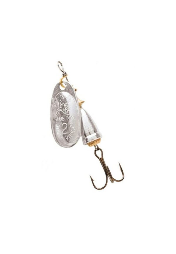 Cuiller Tournante Argent Vibrax Blue Fox